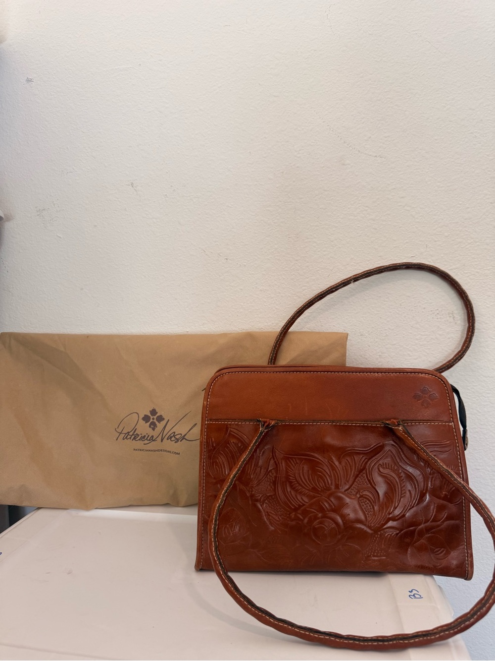 Patricia Nash Floral Embossed Leather Tote
